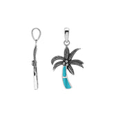 AP-6353-TQ Sterling Silver Pendant with Turquoise Shell Jewelry Bali Designs Inc